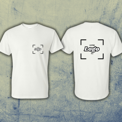 T-shirt logo avant poche + dos
