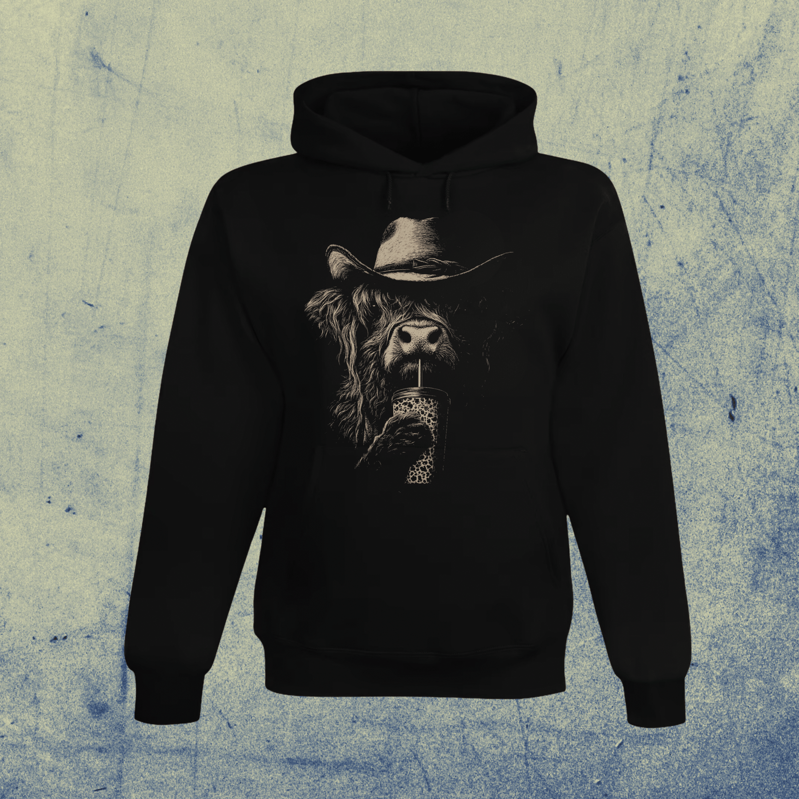Hoodie Vache Cowgirl